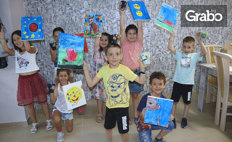 Рожден ден за до 10 деца с рисуване на платно и меню