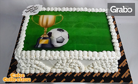 Персонализирана торта с фото принт и вкус по избор - 12 или 16 парчета