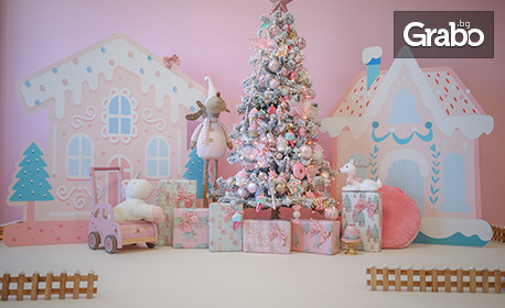 Коледна фотосесия с 5 декора, с възможност за обработка на всички заснети кадри