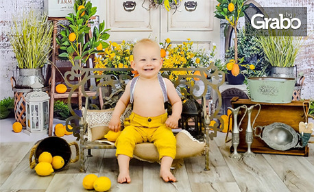 Лятна студийна мини фотосесия за дете до 3 години "Дини" или "Лимони"