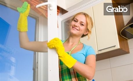 Двустранно измиване на прозорци и дограми в апартамент или офис до 100кв.м