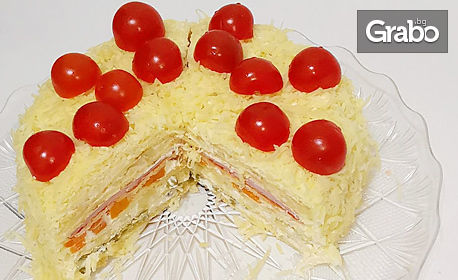 Солена палачинкова торта с 12 парчета