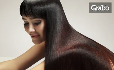 Кератинова терапия за коса по нова технология с продукти на Elgon и ламиниране - без или със подстригване