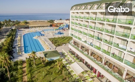 На море в Турция: 7 нощувки на Ultra All Inclusive в хотел Hedef Beach Resort & Spa***** в Конаклъ, плюс транспорт