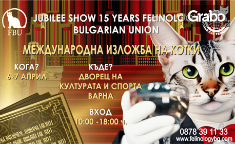Световна изложба на котки - Юбилейно шоу на 6 и 7 Април, в ДКС Варна