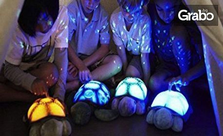 За детето! Интерактивна нощна лампа с музикални и светещи функции, в синьо или розово