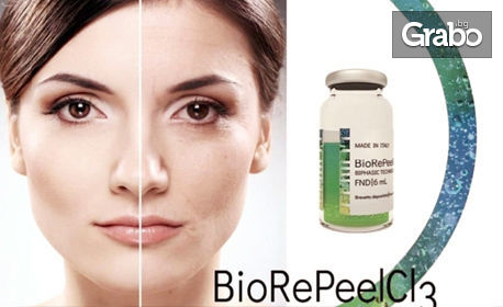 Мощен пилинг на лице с лифтинг ефект BioRePeelCl3, без или със дълбоко почистване с гел маска и активатор 4Ever