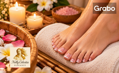 SPA терапевтичен педикюр с оризово мляко, листа от роза и масло с екзотични аромати