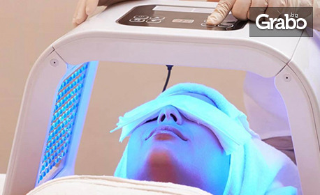 LED фототерапия на лице, плюс масаж и маска според типа кожа
