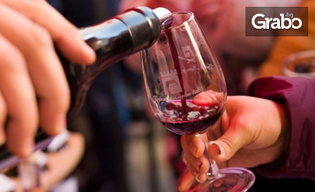 За Фестивала "Дефиле на младото вино" на 24, 25 и 26 Ноември в Стария Пловдив! Дегустационен комплект: Стъклена брандирана чаша за вино, кожен държач "Свободни ръце" и 12 жетона за дегустация на вино