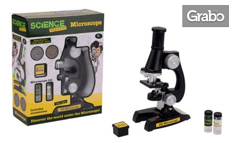 Виж света отблизо: HD микроскоп със светлина Johntoy Science Explorer - с възможност за увеличение 100, 200 или 450 пъти