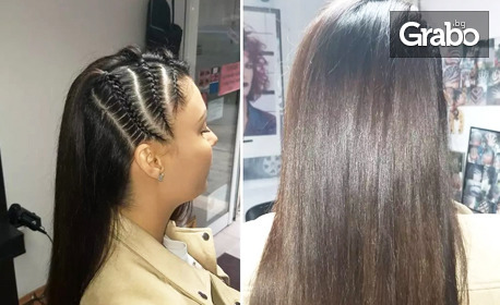 Акцент в косите: Прическа с афро плитки по избор