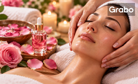80 минути ароматен релакс: SPA ритуал "Кралица на розата" с грижа за лицето и релаксиращ масаж на цяло тяло