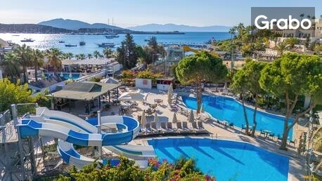 От Април до Октомври в Бодрум: Нощувка на база All Inclusive в Хотел Ayaz Aqua Beach 4*