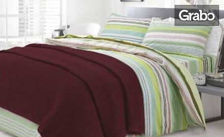 Плетено памучно одеяло в размер и десен по избор, плюс безплатна доставка