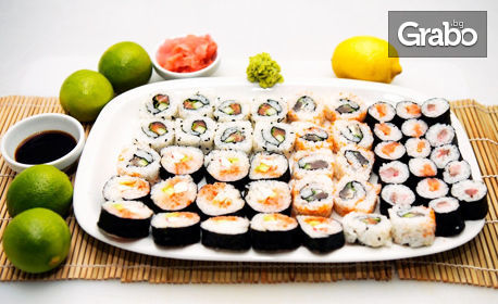 Поръчайте за вкъщи суши сет с 40, 60 или 86 хапки