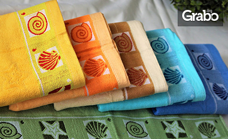 Комплект от 6 броя многоцветни хавлиени кърпи