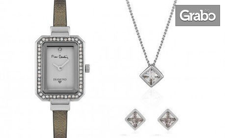 Дамски часовник Pierre Cardin с колие и чифт обеци, плюс мъжки часовник Beverly Hills Polo Club