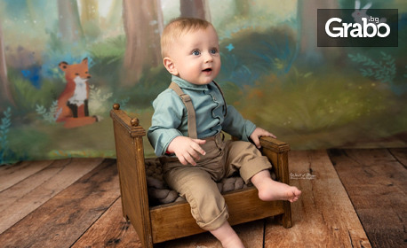 Sitter session - фотосесия на седящи бебета с 10 обработени кадъра на 1 декор