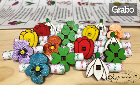 Зарадвай дамите: 16 късметчета с пожелания за 8 Март, декорирани с дървени нежни цветенца