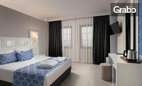 Лукс в Сиде: 7 нощувки на база Ultra All Inclusive в хотел Euphoria Barbaross Beach Resort*****, плюс самолетен транспорт