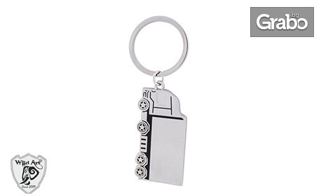 Подарък за шофьори! Комплект от метален ключодържател камион с послание, плюс табела за камион с Вашето име