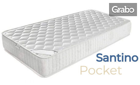 Двулицев матрак Santino Pocket - в размер по избор, с безплатна доставка и подарък - възглавница