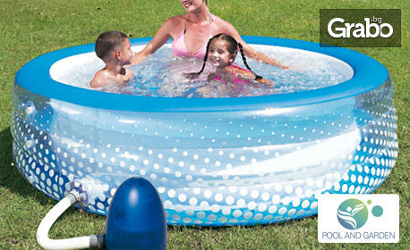 Кръгъл надуваем басейн Bestway Bubble Play Pool с функция SPA