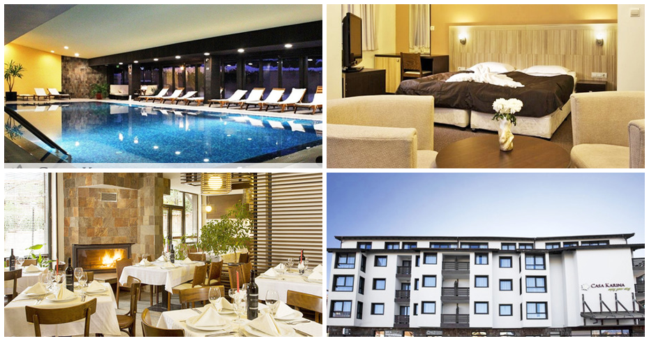 Почивка в Банско: Нощувкa със закускa, плюс басейн с френски прозорци и уелнес зона, от Хотелски комплекс Casa Karina****