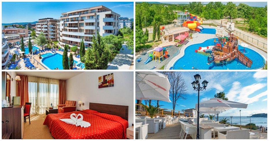 Август и Септември в Царево: Нощувка на база Ultra All Inclusive, плюс басейни, водни пързалки и анимация, от Хермес Александрия Клуб****