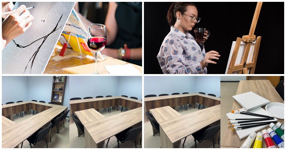 Творческа неделна вечер: Рисуване с акрилни бои върху платно – с напътствия от художник, плюс чаша бутиково вино, от Фирмен магазин Bio&Vino