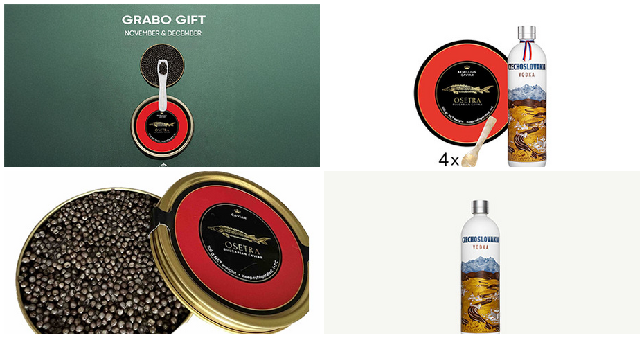 Гурме изживяване | Подаръчен сет: Хайвер от руска есетра премиум, плюс бутилка водка и 2 броя седефени лъжички, от AEmillius Caviar Гурме изживяване | Подаръчен сет: Хайвер от руска есетра премиум, плюс бутилка водка и 2 броя седефени лъжички, от AEmillius Caviar