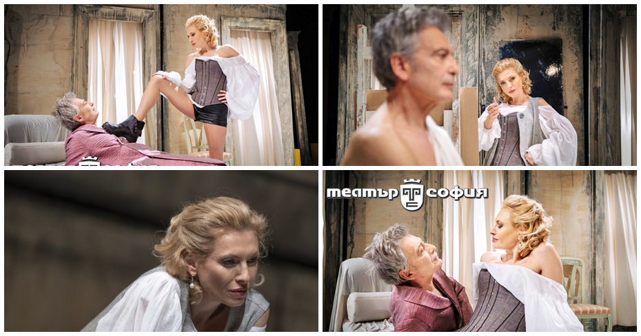 Ириней Константинов и Лилия Маравиля в комедията “Развратникът” на 10 Декември, в Театър “Сълза и смях”