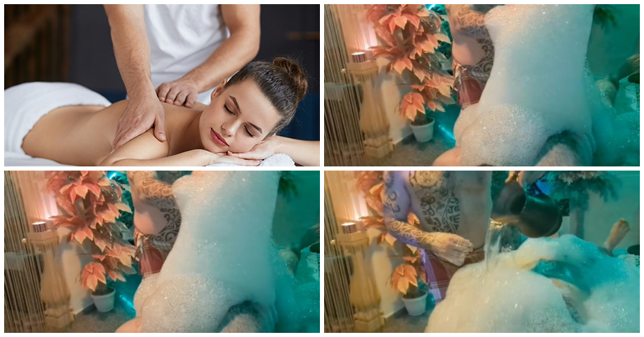 Възстановителено лечебен масаж на цяло тяло с черноморска луга, плюс масаж на лице и скалп и рефлексотерапия, от Хамам център
